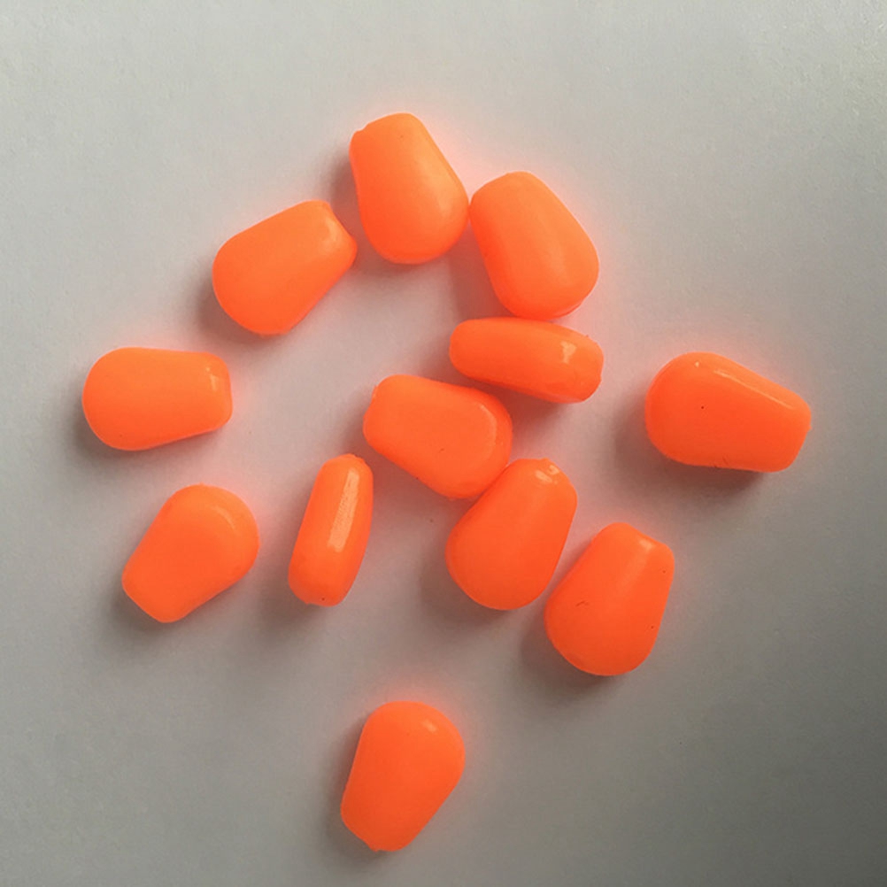 50Pcs Good Smell Great Fake Soft Lures Corn Fishing Lure Carp Lures Simulation Floating Baits (Orange)