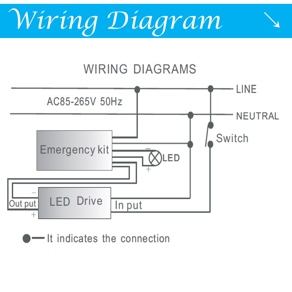emergency power supply for led spotlight