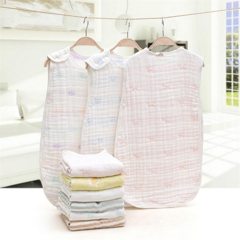 Natural cotton baby sleeping sack bag wrap baby gauze muslin anti-kicking quilt 6 layers baby sleeping bag baby sleepsacks