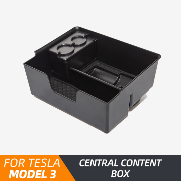 For Tesla Mod Center Console Organizer Car central armrest box Interior Accessories Stowing Tidying Glove Box