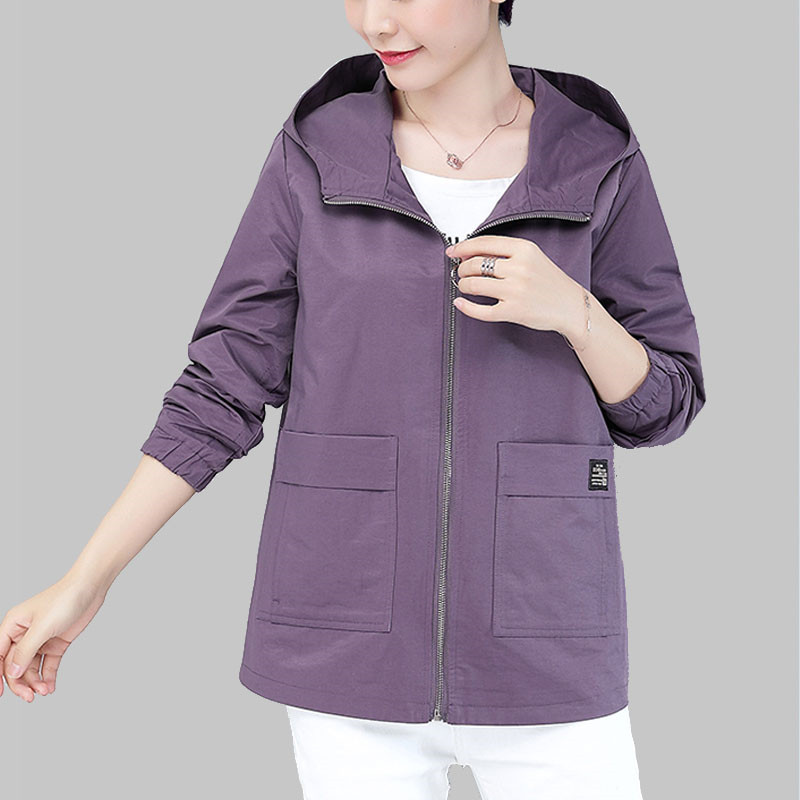 2020 New Women's Trench Coat Spring Autumn Clothes Plus Size 4XL Short Hooded Overcoat Zipper Windbreaker Female Casual Tops 396