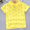 Summer Polo Shirt Baby Boys Girl Short Sleeved Lapel Clothes Kids Cotton Print Breathable Tops Children's Clothing 12M-5Y