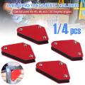 4PCS Welding Magnet 9lbs Capacity Strong Magnetic Locator Triangle Ruler Auxiliary Tool 45°/90°/135° Magnetic Holder w/o Switch