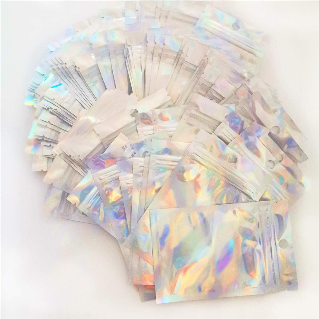 100Pcs Resealable Ziplock Bags Aluminum Foil Bag For Party Food Storage Nuts Candy Cookies Snack Ziplock Bags