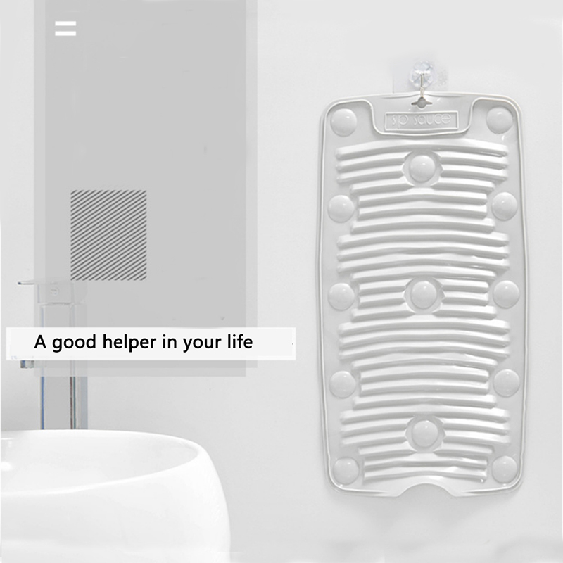 Non-Slip Portable Washing Board PVC Strong Decontamination Washboard with Suction Cup Foldable Household Products Cleaning Tools