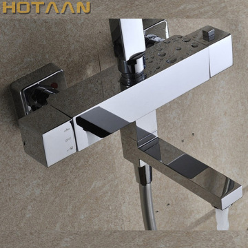 Free Shipping Wall Mounted Two Handle Thermostatic Shower faucet Thermostatic mixer , Shower Taps Chrome Finish,YT-5310