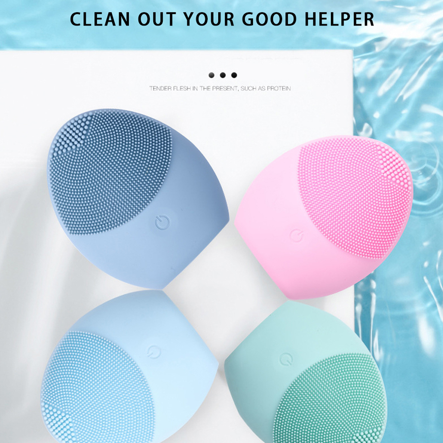 Bye 4 Get 1 Silicone Face Cleansing Brush Electric Face Cleanser Electric Facial Cleanser Cleansing Skin Washing Massage Brush