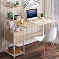 Large Wood Computer Desk Laptop Desk Writing Table Study Desk with Drawers Shelves Office Furniture PC Laptop Workstation Home