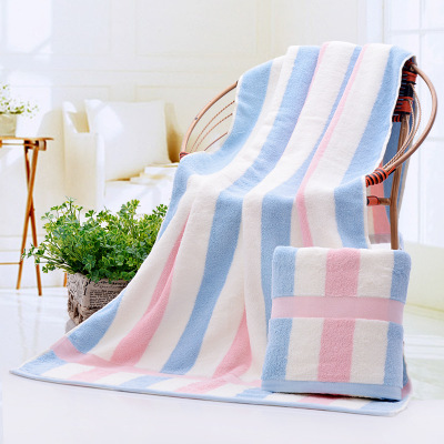 Fashion stripe Cotton Bath Towels Bathroom for adults Sheets Men Women Hotel spa Large Towel Super Absorbent Shower for home