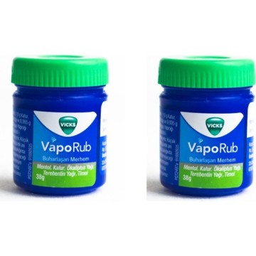 Vicks Vaporub-Evaporating Ointment-Massage Cream-38G x 2 Pcs