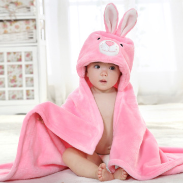 Rabbit Cartoon New Born Baby Towel Bath Soft Flannel Towel Bathrobe Wash Bath Towel Toalla kids Towels