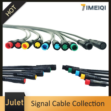 Julet Signal Cable 2pin3pin4pin5pin6pin Waterproof 900mm for Electric Bicycle Light/Throttle/Brake/Display Ebike Parts 2021HOT