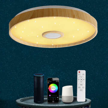 72W Modern LED Smart Ceiling Light WiFi APP Intelligent Control Remote Control Ceiling Lamp RGB Dimming Music Home Party Light