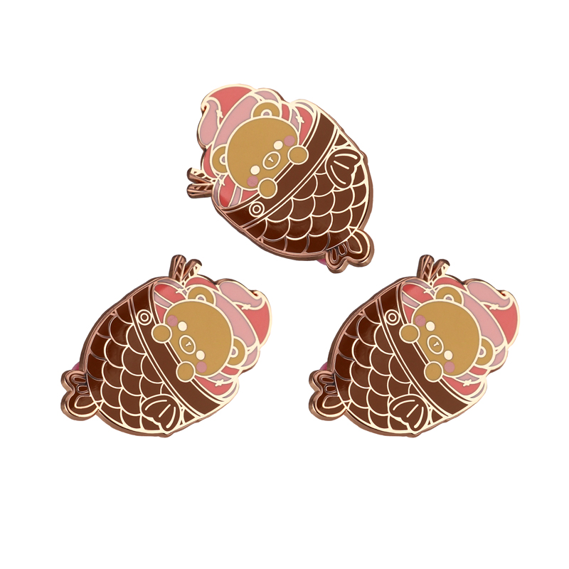 Cartoon Ice Cream Bear Metal Badge Custom Enamel Charms Dyed Enamel Pin Charms for Jewelry Making Hard Enamel Pin Badge5