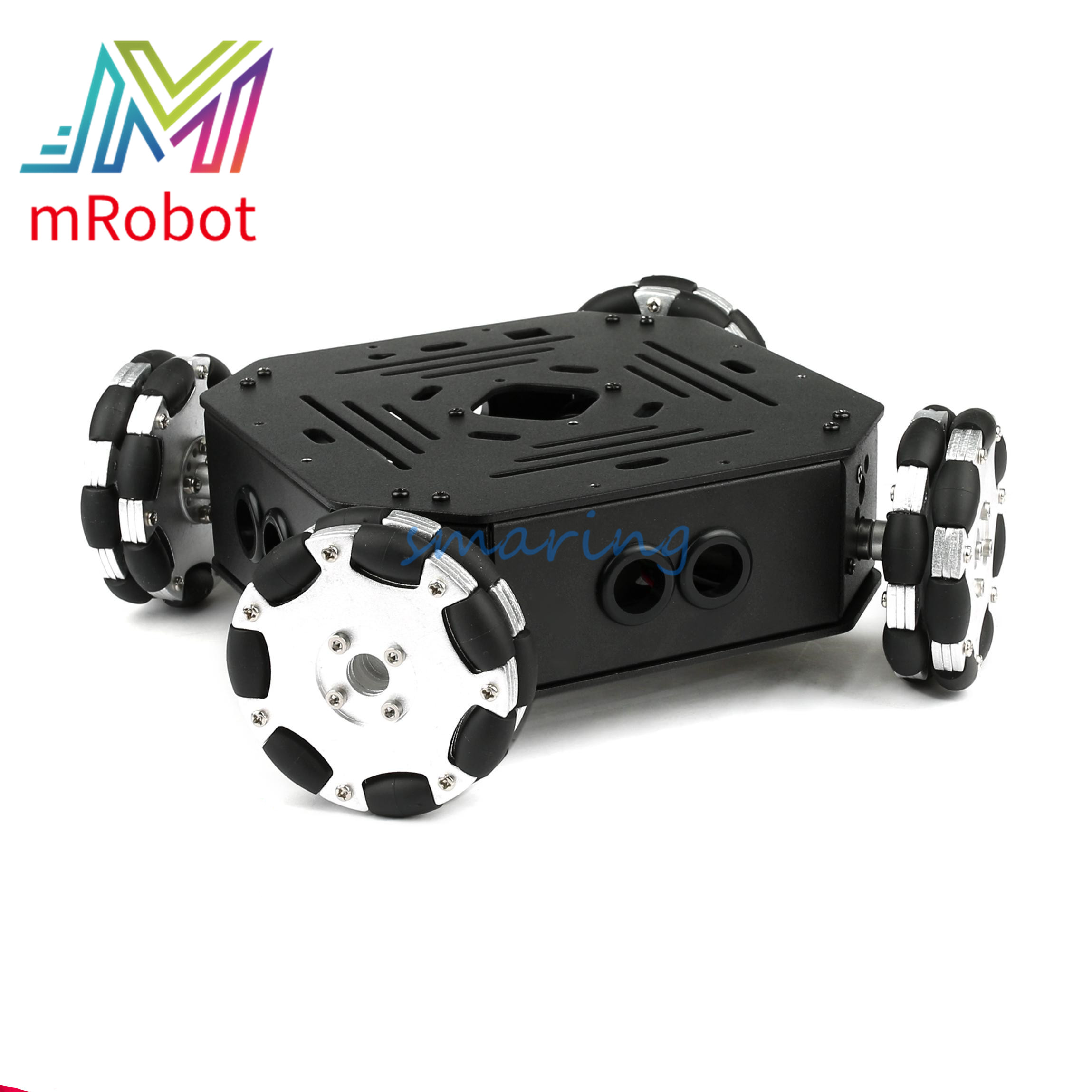 4wd Mcnamm Wheel Car Chassis Omni Directional Wheel Smart Car Chassis for Robot DIY Graduation Toy Model Kit