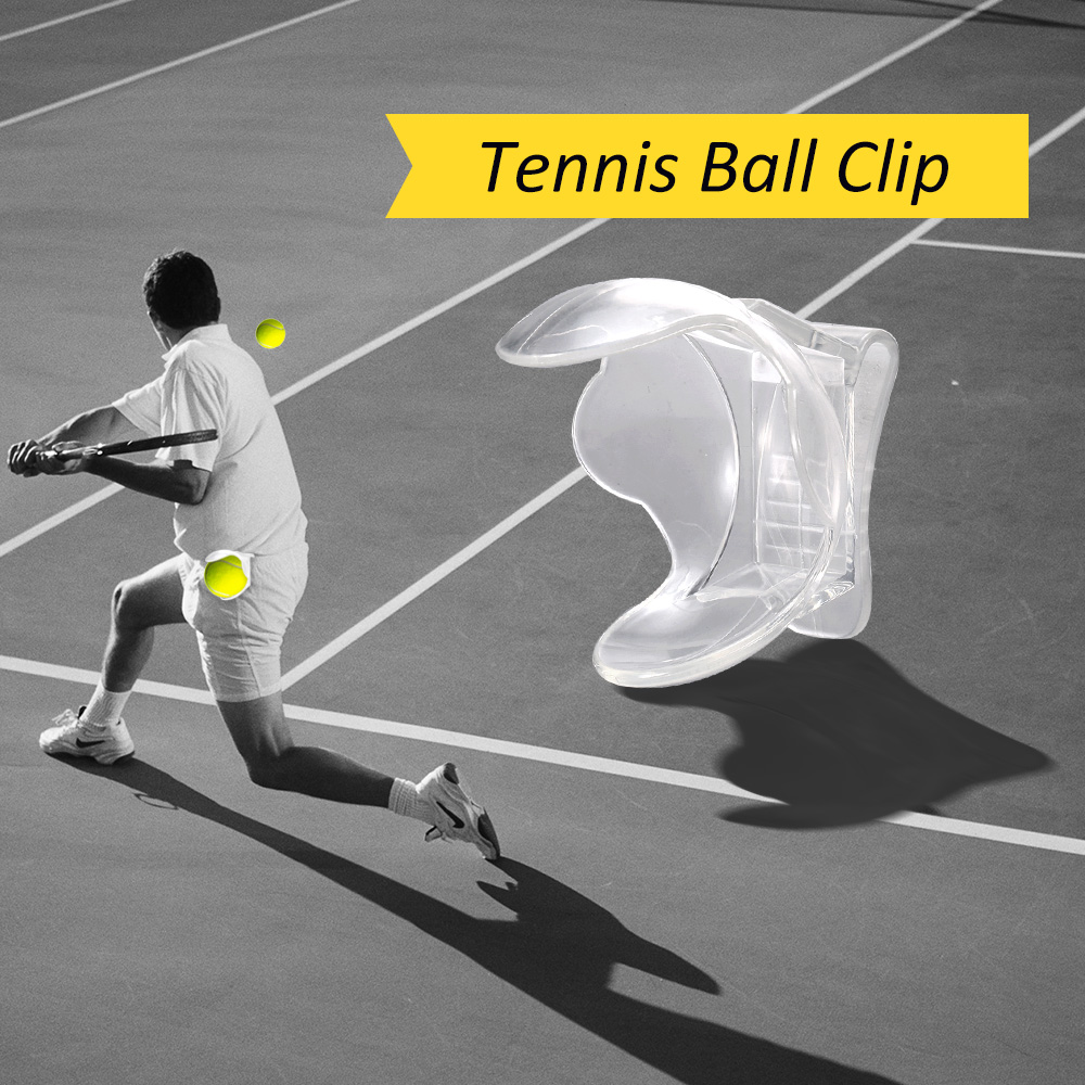 Professional Tennis Ball Clip Tennis Ball Holder Waist Clip Transparent Holds Training Equipment Tennis Ball Accessories