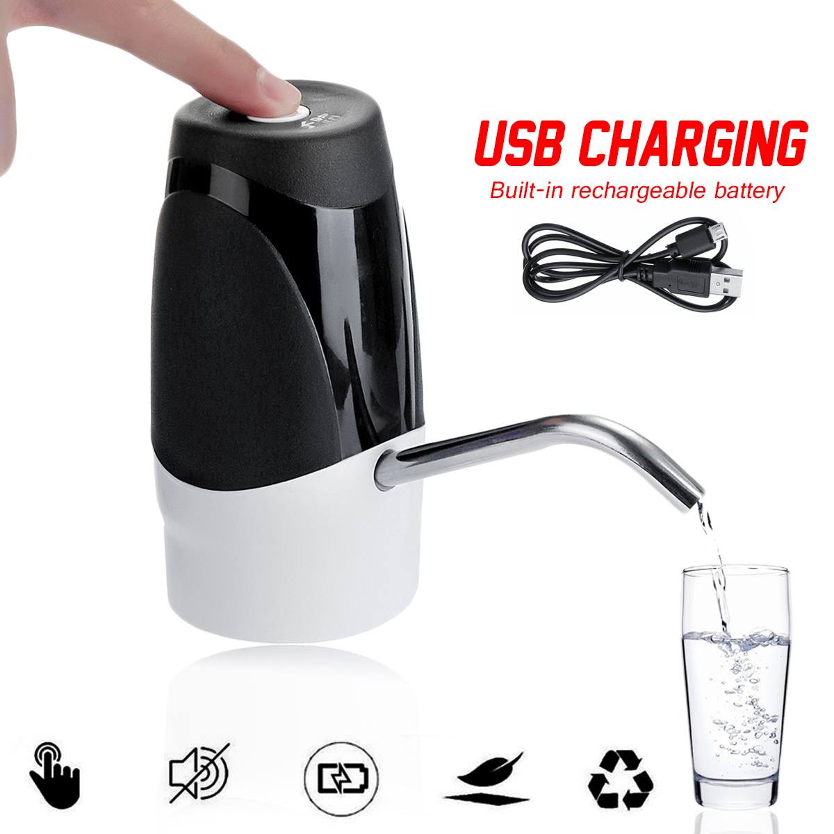 Automatic USB Charging Water Pump Dispenser Portable Electric Drinking Bottle Switch Single Cooling Type Water Dispensers