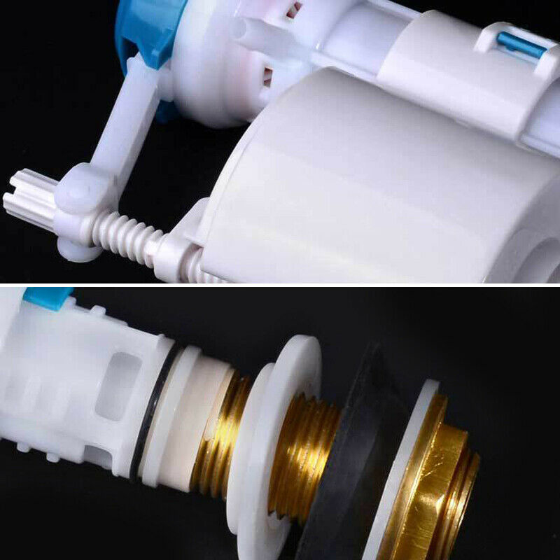 Toilet Push Button Fill Valve Dual Flush Cistern Syphon Silent Side Inlet Fill Valve Brass Thread For Side Entry Toilet Cisterns