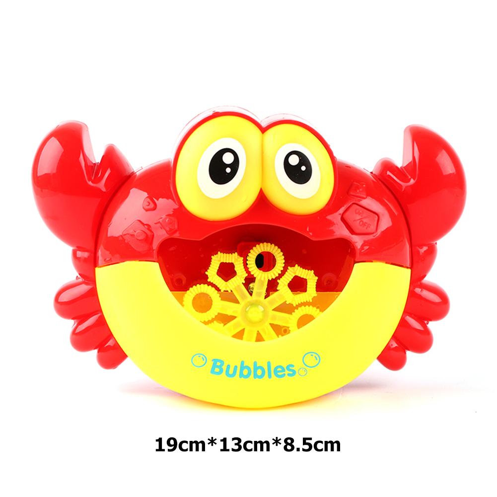 VKTECH Electric Crab Bubble Machine Bathroom Bathtub Bubble Maker Light Music Baby Kids Bath Toy Gift Dropshipping