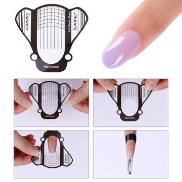 100PCS Black Honeybee Shape Nail Forms Nail Art Sculpting Acrylic UV Gel Nail Tips Extending Tools Nail Manicure Tools