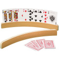 1Pc Brand New Wooden Playing Card Holder Poker Party Playing Accessories Poker Base Stand