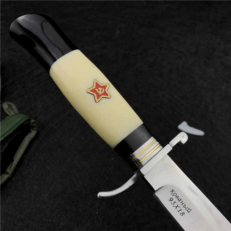 Russian Nkvd Ussr Finka NKVD Outdoor Survival Hunting Bowie Knives Camping Fixed Blade Straight Tactical knifes Camping Knife
