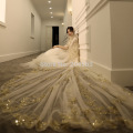 New Arrive Luxury Spark Wedding Veil Stunning Long Champagne Bridal Veils with Comb AX2020