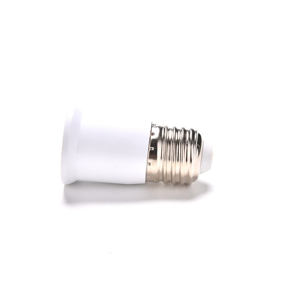 White E27 to E14 Base LED Light Lamp Bulb Adapter Converter Screw Socket