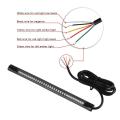 48 LED Motorcycle Light Bar Strip Tail Brake Stop Turn Signal License Plate Light Integrated 3528 SMD Red Amber Color