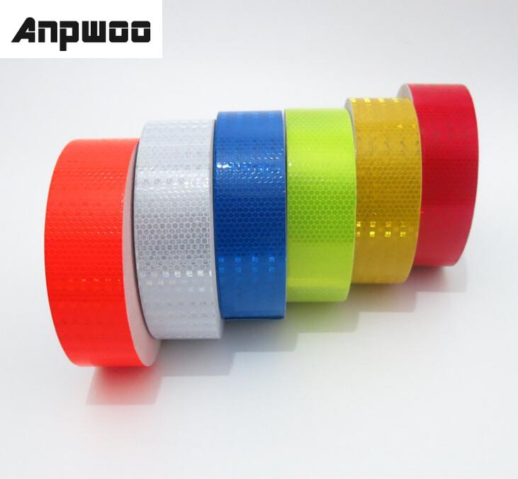 ANPWOO 5cmx3m Reflective Material Tape Sticker Safety Warning Tape Reflective Film Car Stickers