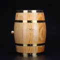 3L Beer Brewing Keg Vintage Wood Oak Timber Wine Barrel For Whiskey Rum Port Decorative Barrel Restaurant Display