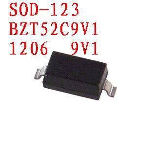 Free shipping Zener diode BZT52C9V1 SOD-123 100PCS