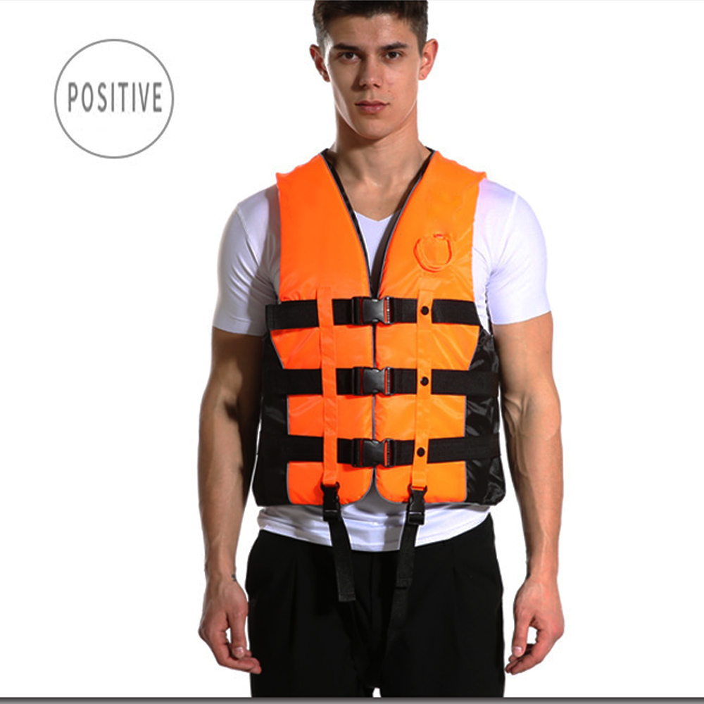 Adult double-breasted life jacket water sports snorkeling swimming boating fishing equipment with whistle rescue buoyancy vest