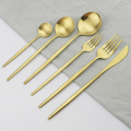 30Pcs/Set Gold Dinnerware Set Stainless Steel Cutlery Set Knives Forks Dessert Spoon Flatware Set Kitchen Flatware Tableware Set