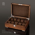 10 Slots Wood Watch Organizer Brown Watch Storage Boxes Case Fashion Jewelry Display Box Holder Gift Case