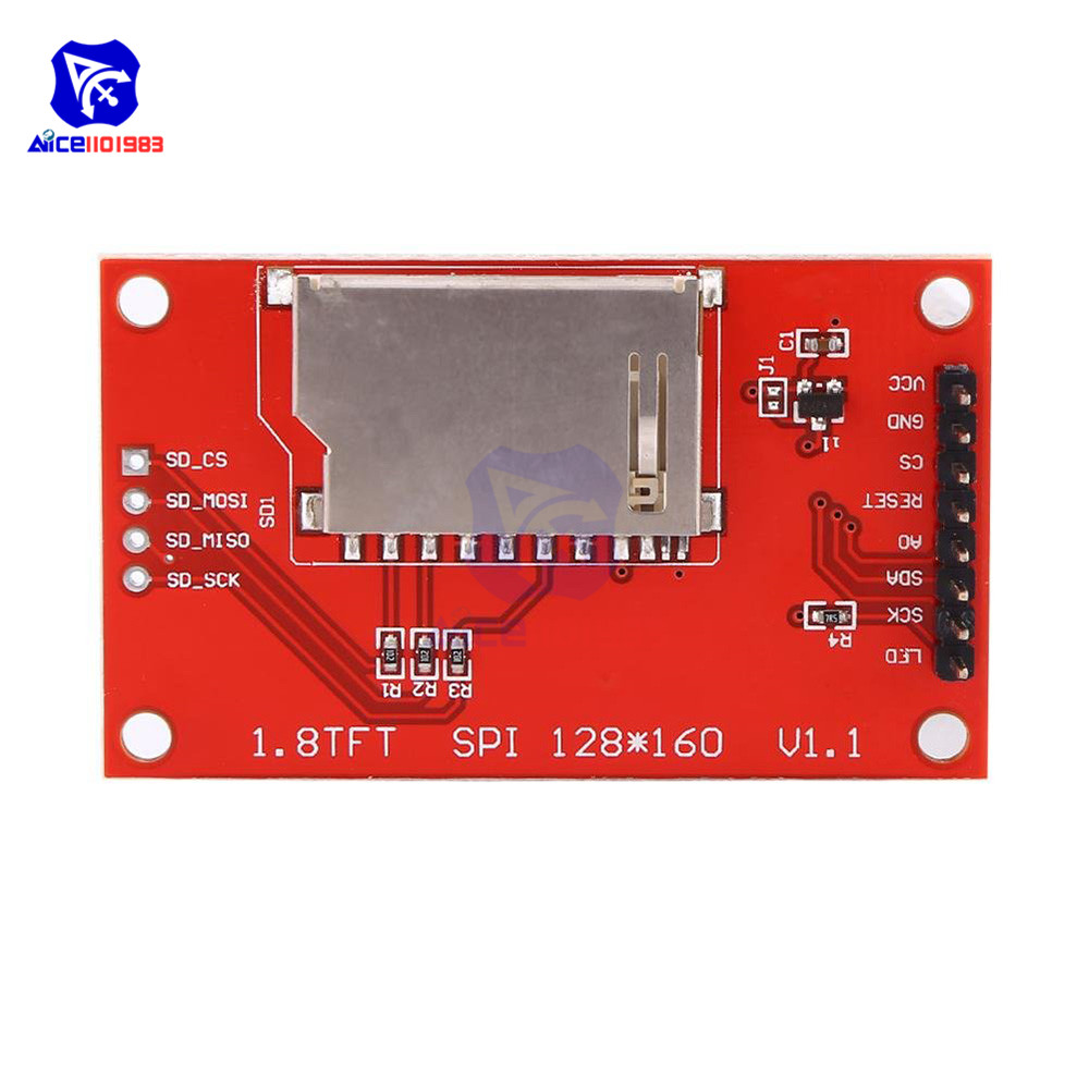 1.8 inch TFT Full Color LCD Display Module 4 IO SPI Serial Interface Module 128x160 ST7735S for Arduino 51 AVR STM32 ARM