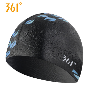 361 Silicone Printed Swimming Caps Adult Swim Cap Ear Protect Long Hair Waterproof for Men Pool Sport Swimming Hat