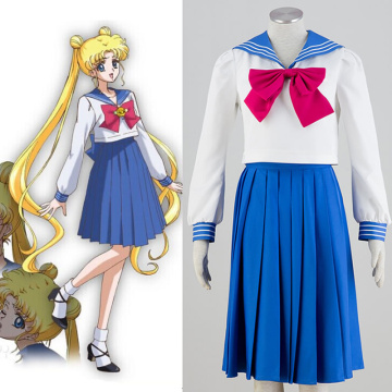 Japanese Anime Comic Pretty Soldier Sailor Moon Cosplay costumes Tsukino Usagi Cosplay Costume Dress Sailor Suit school uniform