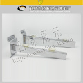 Metal twin slotted brackets for glass/wood shelf support