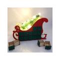 Christmas Sleigh Tree Wooden Advent Calendar Countdown Xmas Party Decor 24 Drawers with LED Light Ornament 19QB
