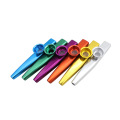 2 Pcs 6 Colors Aluminum Alloy Metal Kazoo Diaphragm Mouth Flute Harmonica Kids Party Gift For Kids Music Lovers Optional
