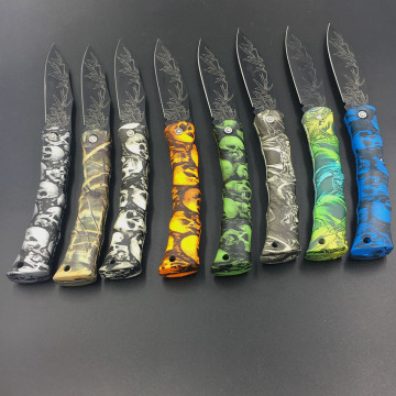 8 Colors Colorful Folding Knife pocket Plastic Handle Fruit Knife Stainless Steel Blade Portable Tool