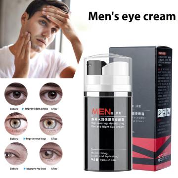Men Day and Night Anti-wrinkle Firming Eye Cream 10ml Skin Care Black Eye Puffiness Fine Lines Wrinkles Face Care Product