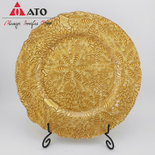 Eco-friendly 13 inch circle glass charger plates