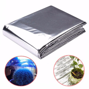 Silver 82x51 Inch Plant Hydroponic Highly Reflective Film Grow Light Accessories Greenhouse Reflectance Coating Plant Covers