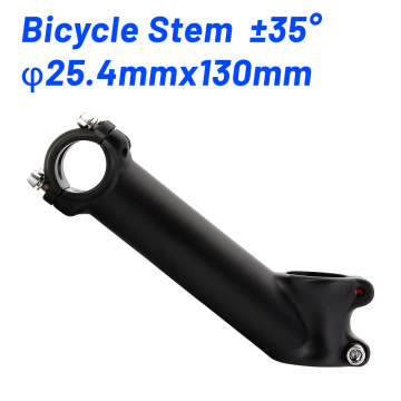 Bike Stem 35 Degrees Mountain Bike Road Bicycle 25.4/130mm Handlebar Stem Bicycle Stem Head Elevator Bicycle Accessaries Stems