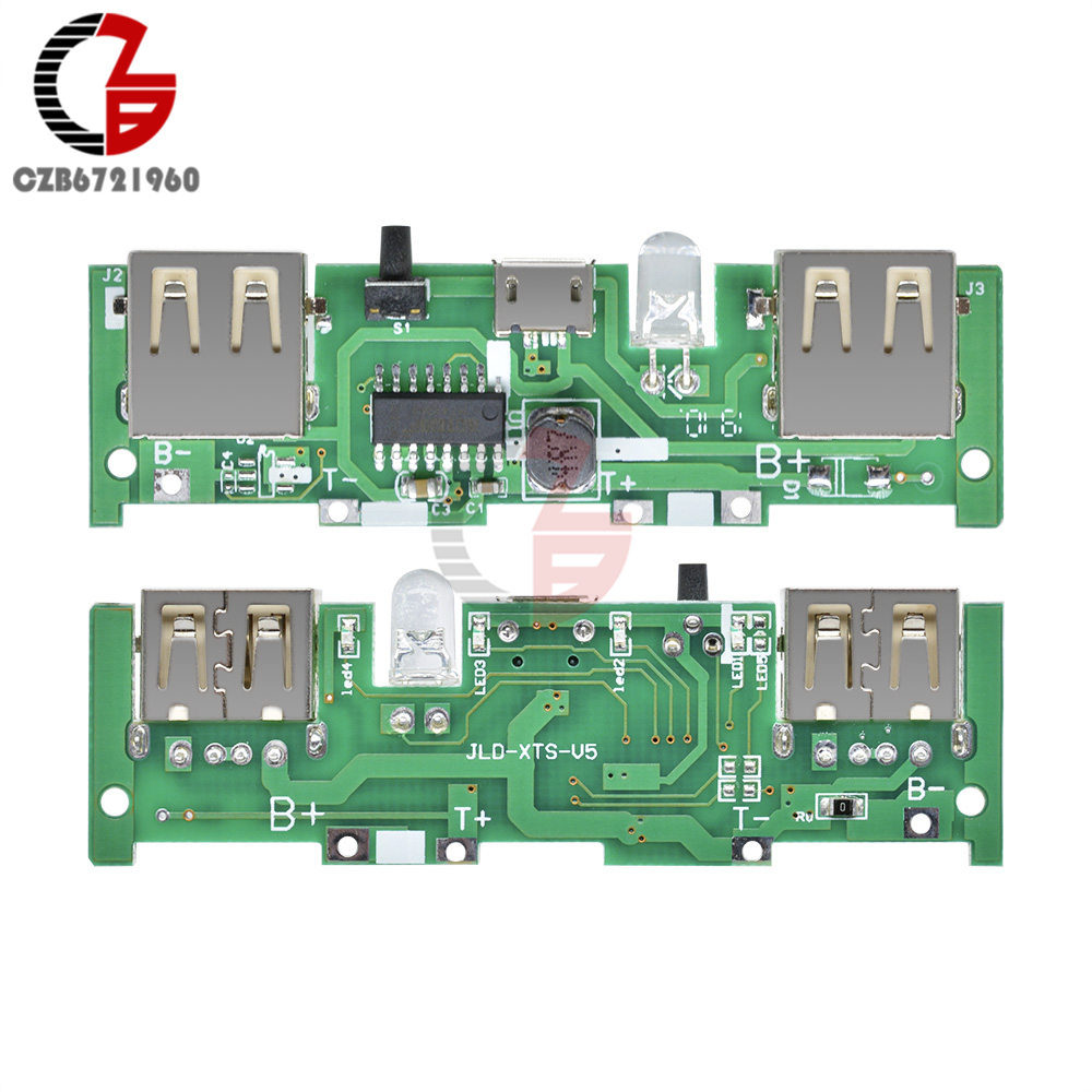 5V 1A 2A 18650 Battery Charging Module Step Up Power Supply Bank Lithium Polymer Battery Charger Board Software Hardware Version