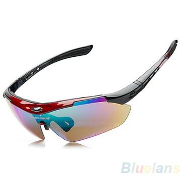 5 Lens Cycling Sunglasses Sport Glasses UV400 Outdoor Bicycle Eyewear Goggles with Glasses Seat Belts case bike men Sunglasses