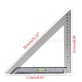 150mm 200mm Triangle Ruler 90 degrees Alloy with Bead Horizontal Woodworking Measuring Tool for School,Building,Office