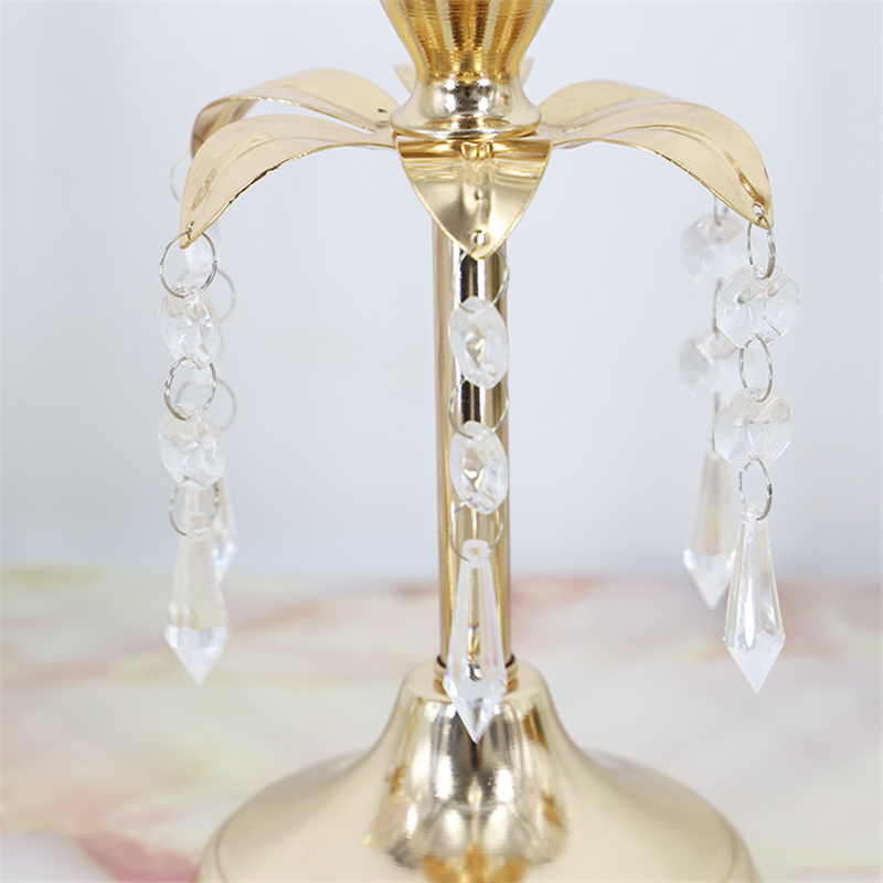 1Pc Creative Vintage Crystal Candle Holder Wedding Party Shiny Candlestick Desktop Ornament Festival Decor